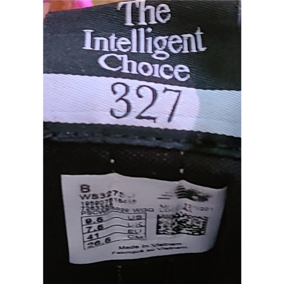 New Balance 327 Trainers Sneakers Animal Print White Black Size 9.5 - Picture 13 of 16